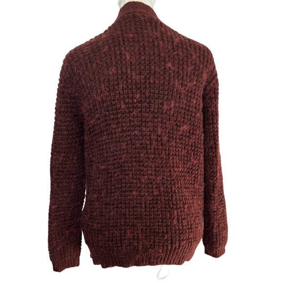 Obey No 89 Propaganda Alpaca Wool Blend Chunky Knit V-Neck Cardigan Size… - Picture 2 of 11